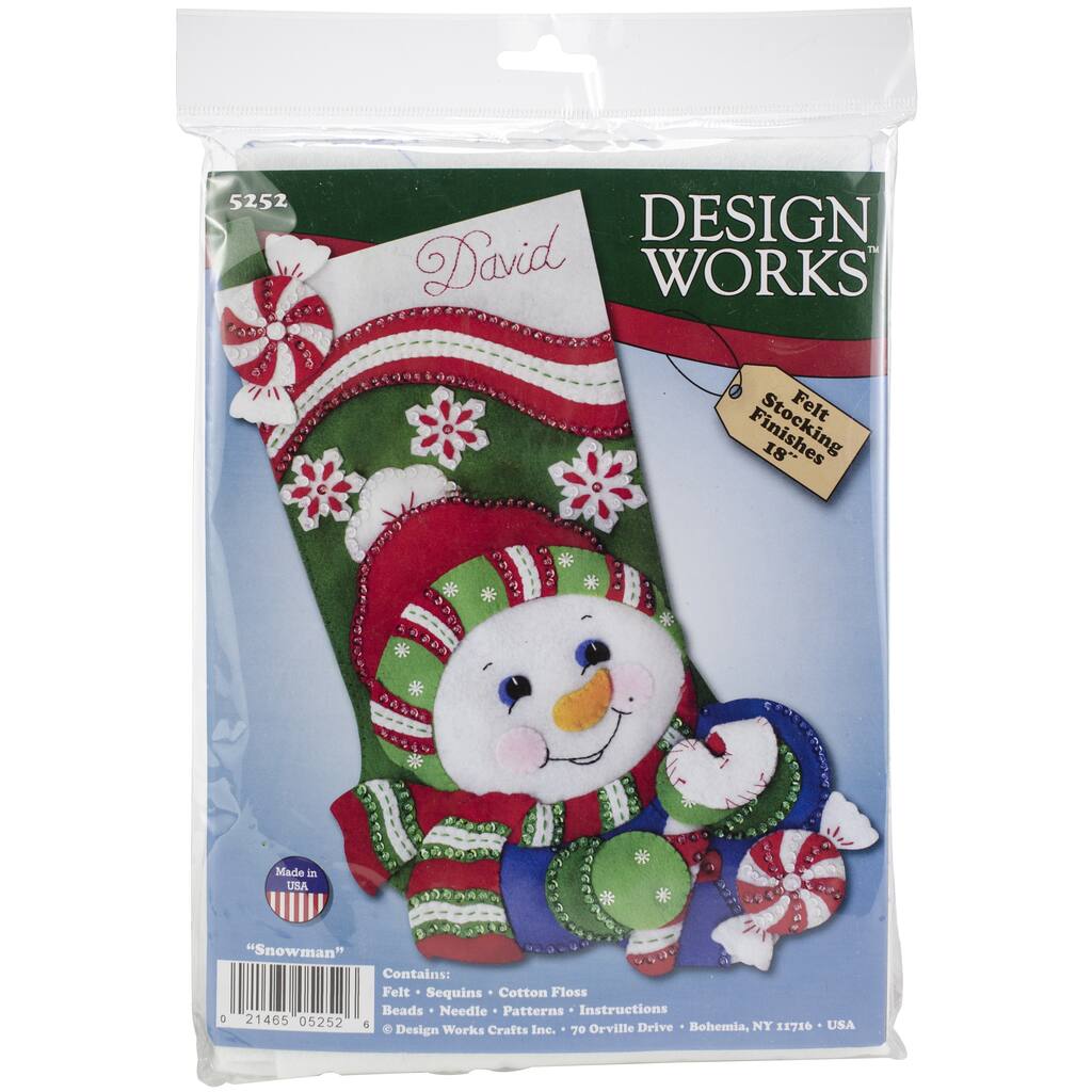 Appliqued Snowman Stocking